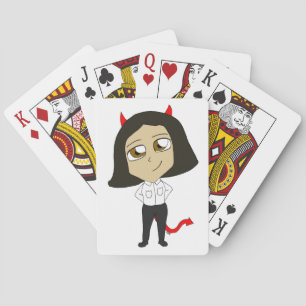 chibi djävulstjej casinokort