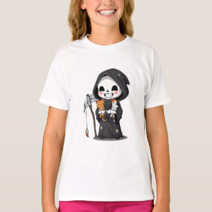 Chibi-döden håller tre små kattungar för barn t shirt