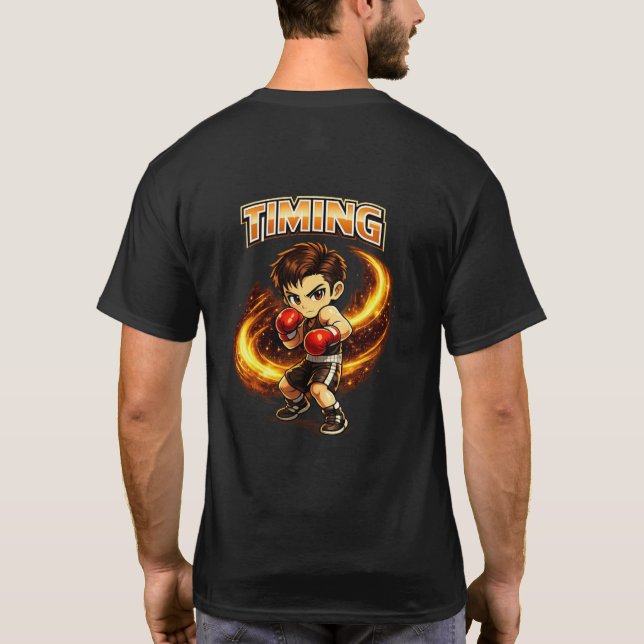 Chibi Dojo Timing Boxningskjorta T Shirt (Baksida)