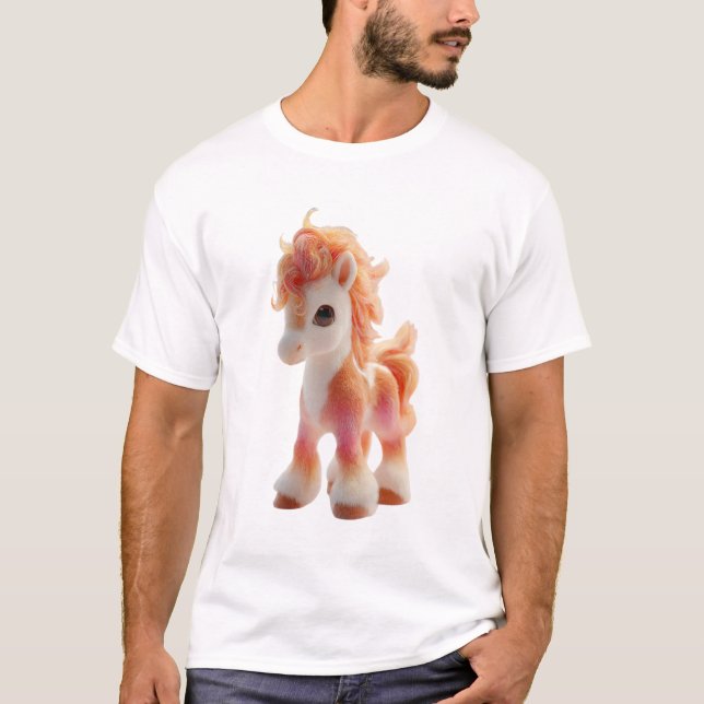 Chibi Eld Mane Solnedgång Pony Män T Shirt (Framsida)