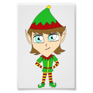chibi elf fototryck