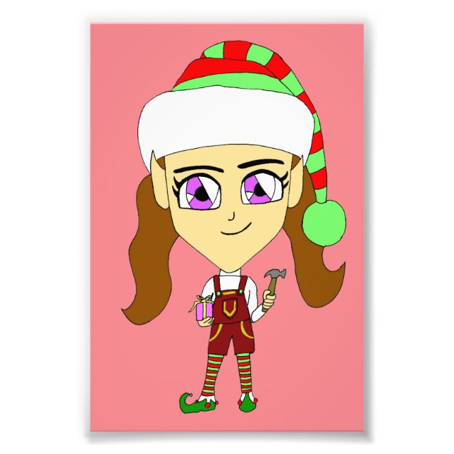chibi elf fototryck (Framsidan)