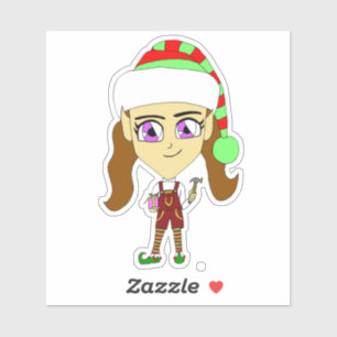 chibi elf klistermärken