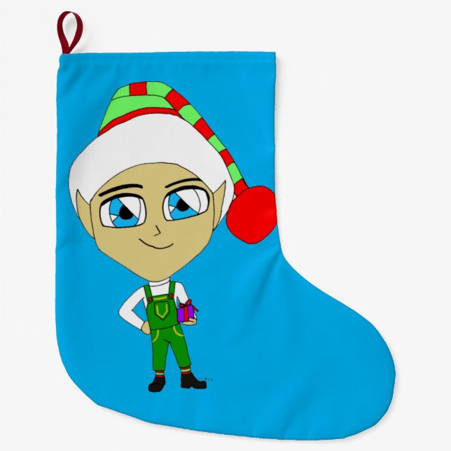 chibi elf stor julstrumpa (Framsidan)
