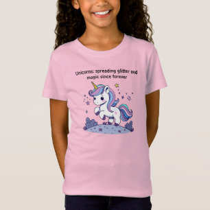 Chibi Enhörning Sprider Glitter Och Magi T Shirt