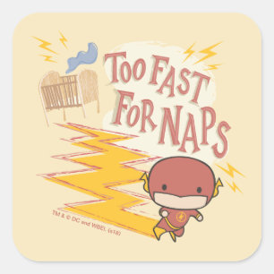 Chibi Flash För snabb för Naps Fyrkantigt Klistermärke