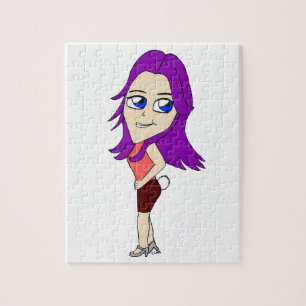 chibi flicka med kaninsvans pussel