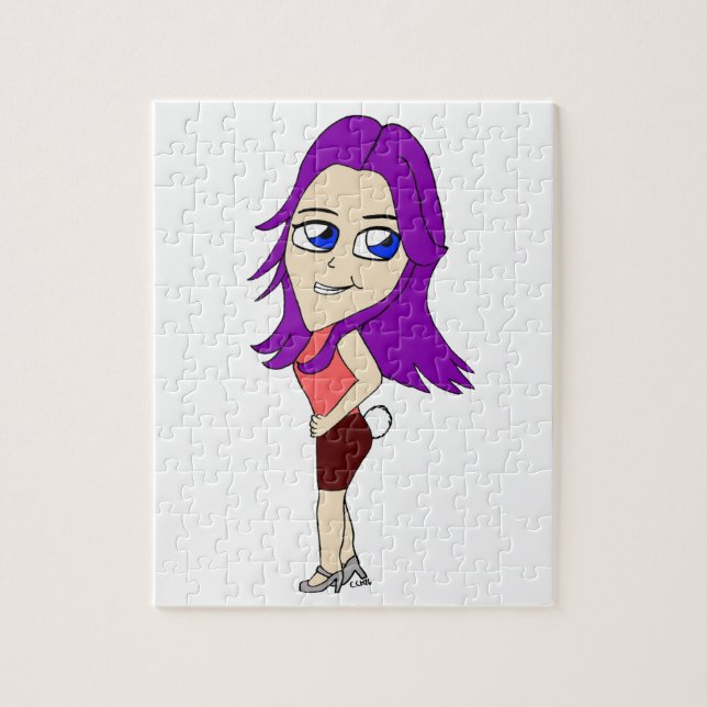 chibi flicka med kaninsvans pussel (Vertikal)