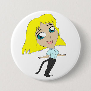 Chibi flicka med svan knapp