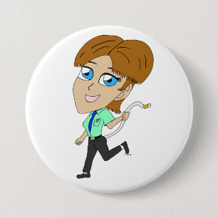 Chibi flicka med svan knapp
