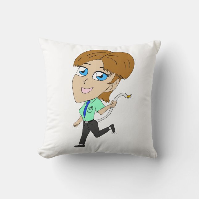 Chibi flicka med svan kudde (Framsida)