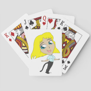 chibi flicka med svans casinokort