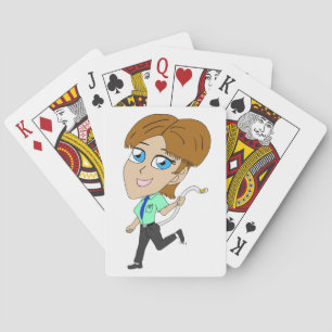 chibi flicka med svans casinokort