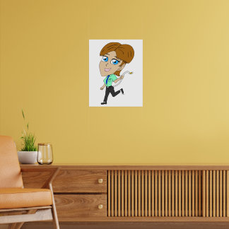 chibi flicka med svans poster