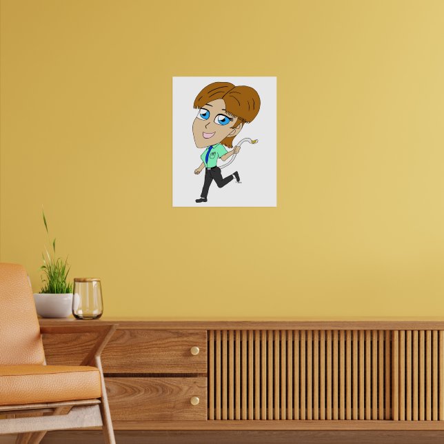 chibi flicka med svans poster (Vardagsrum 2)