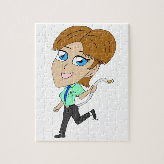 chibi flicka med svans pussel (Vertikal)
