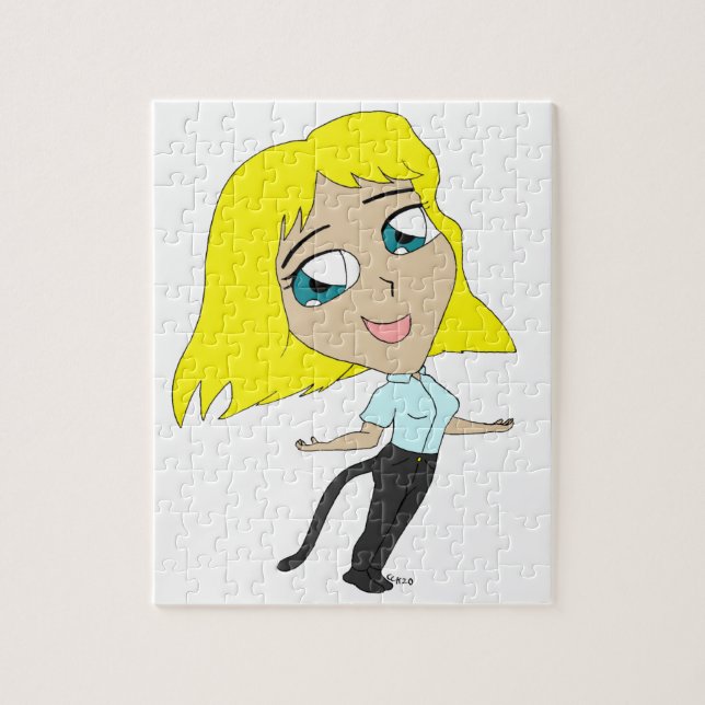 chibi flicka med svans  pussel (Vertikal)