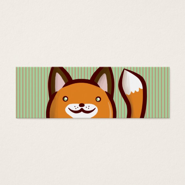 Chibi Fox Bookmark Litet Visitkort (Framsidan)