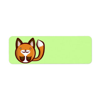 Chibi Fox Returadress Etikett