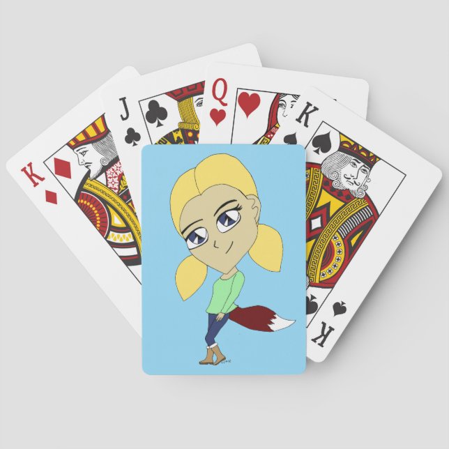 chibi foxy flicka  casinokort (Baksidan)