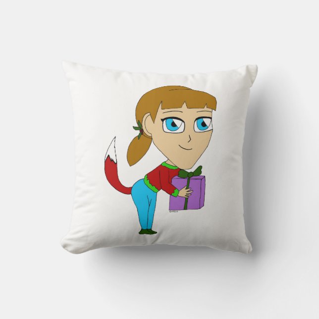 Chibi-foxy-flicka Kudde (Framsida)