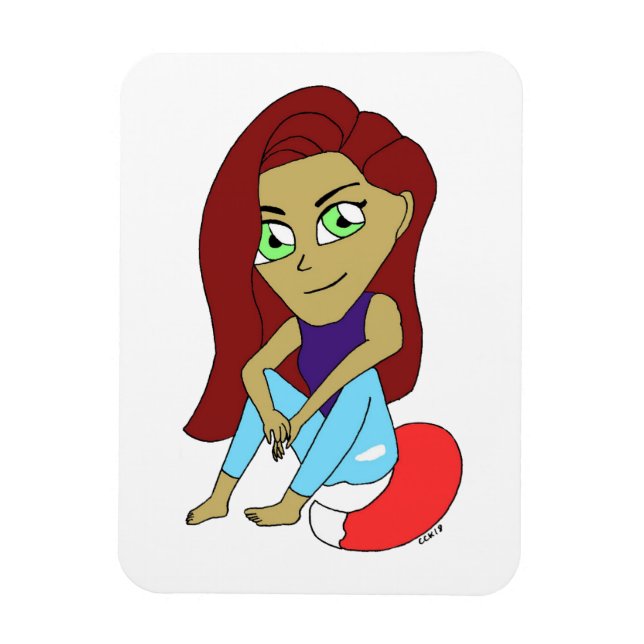 Chibi-foxy-flicka Magnet (Vertikal)