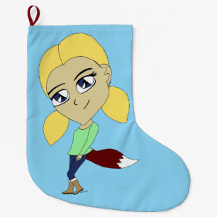 Chibi-foxy-flicka Stor Julstrumpa