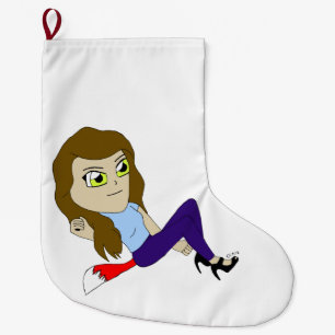 Chibi-foxy-flicka Stor Julstrumpa