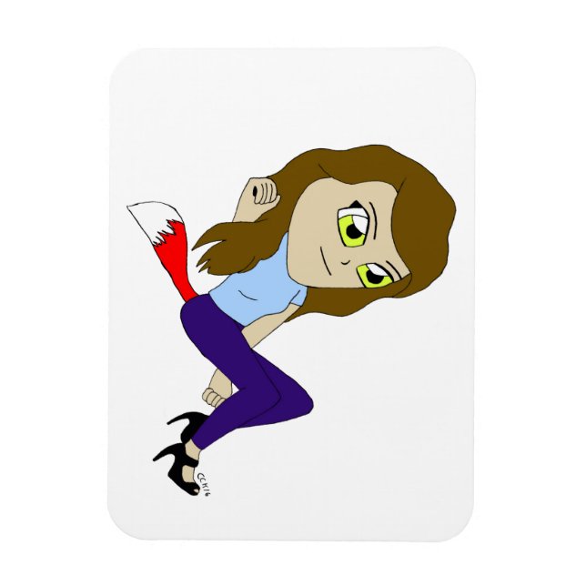 Chibi-foxy-flickmagnet Magnet (Vertikal)