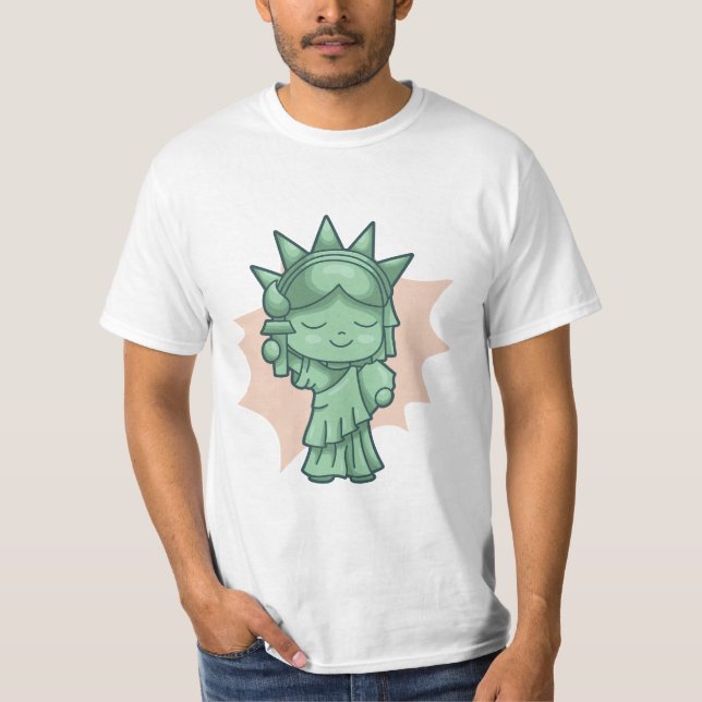 CHIBI FRIHETSGUDINNAN NEW YORK T SHIRT (Framsida)