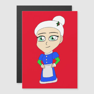 Chibi fru Claus blue kostym