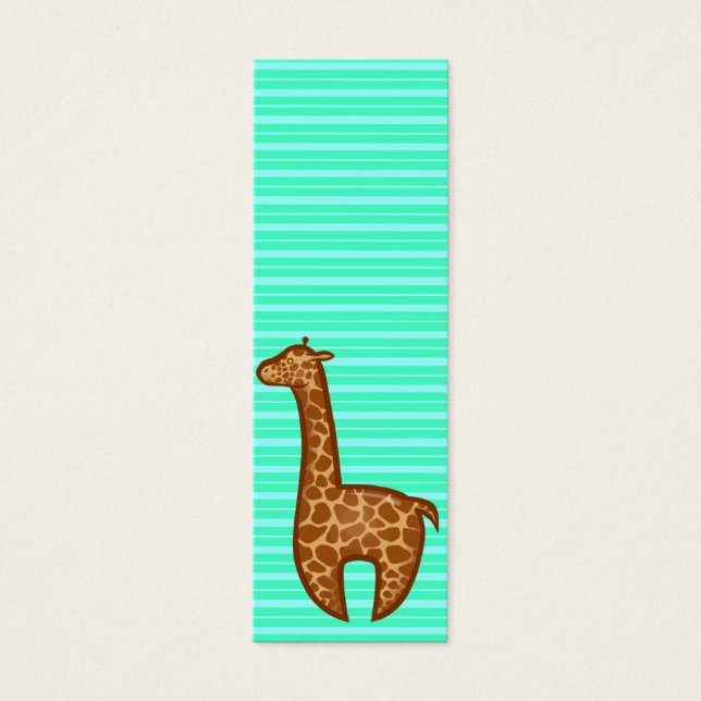 Chibi Giraffe Bookmark Litet Visitkort (Framsidan)