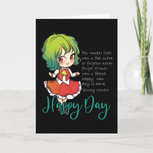 Chibi Girl Anime Motivation Kort