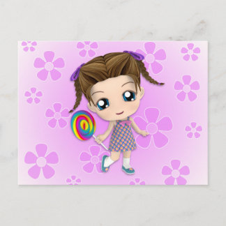 Chibi Girl-vykort Vykort