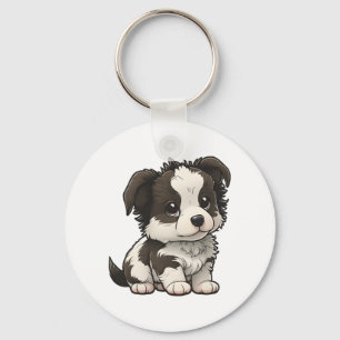 Chibi Gräns Collie Nyckelring