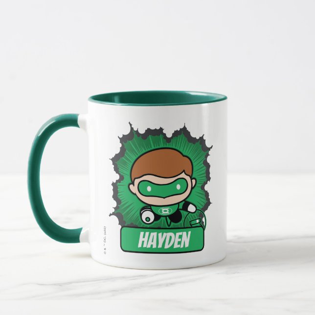Chibi Green Lantern Flying Through Space Mugg (Vänster)