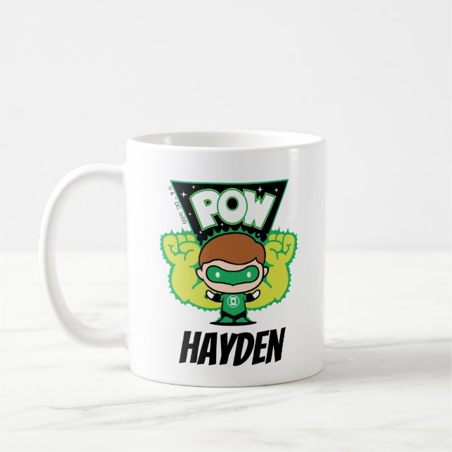 Chibi Green Lantern Forming Giant Fists Kaffemugg (Vänster)