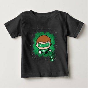 Chibi Grönt Lantern flyger genom rymden Tee Shirt