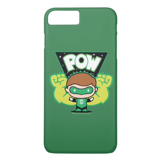 Chibi Grönt Lantern Forming Giant Fists Case-Mate iPhone Skal (Baksida)