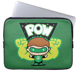 Chibi Grönt Lantern Forming Giant Fists Laptop Sleeve