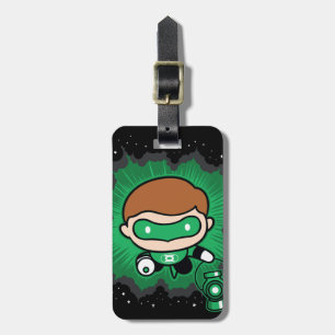 Chibi Grönt Lantern som flyger genom rymden Bagagebricka