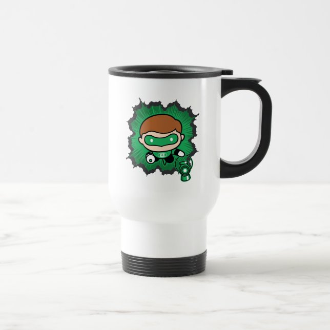 Chibi Grönt Lantern som flyger genom rymden Resemugg (Höger)