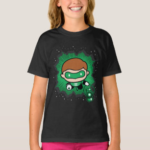 Chibi Grönt Lantern som flyger genom rymden T-shirt