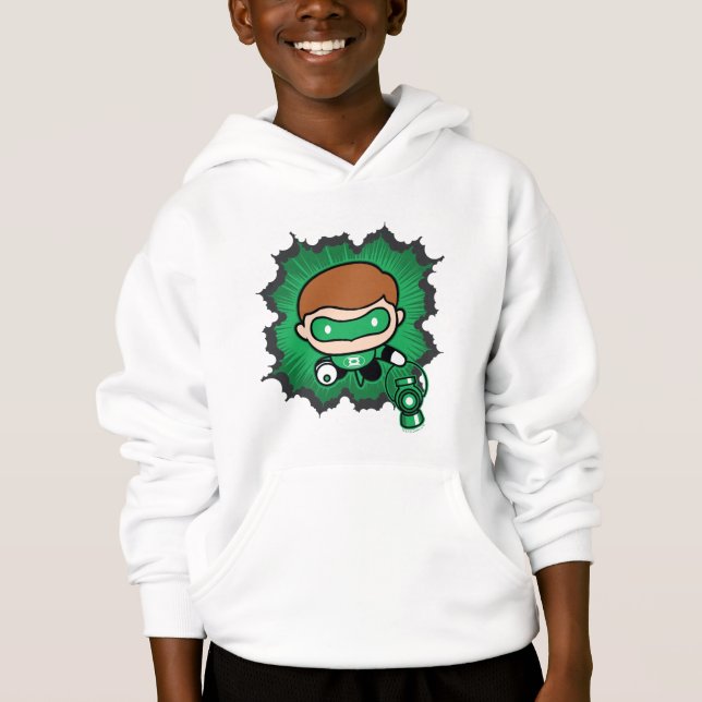 Chibi Grönt Lantern som flyger genom rymden Tröja (Framsida)