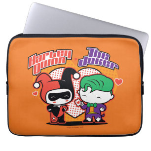Chibi Harley Quinn & Chibi Joker Hearts Laptop Fodral