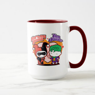 Chibi Harley Quinn & Chibi Joker Hearts Mugg