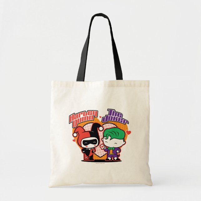 Chibi Harley Quinn & Chibi Joker Hearts Tygkasse (Framsidan)