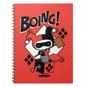 Chibi Harley-Quinn-in-A-box med hammer Anteckningsbok Med Spiral