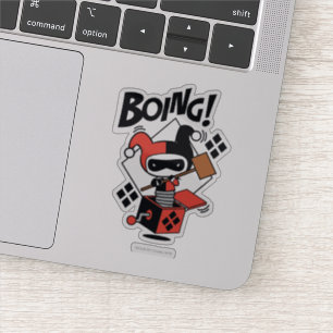Chibi Harley-Quinn-in-A-box med hammer Klistermärken