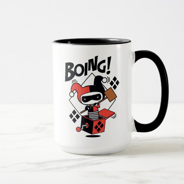 Chibi Harley-Quinn-in-A-box med hammer Mugg (Höger)